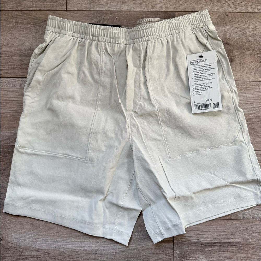 NWT Lululemon Men’s Bowline Short 8” Size L Bone